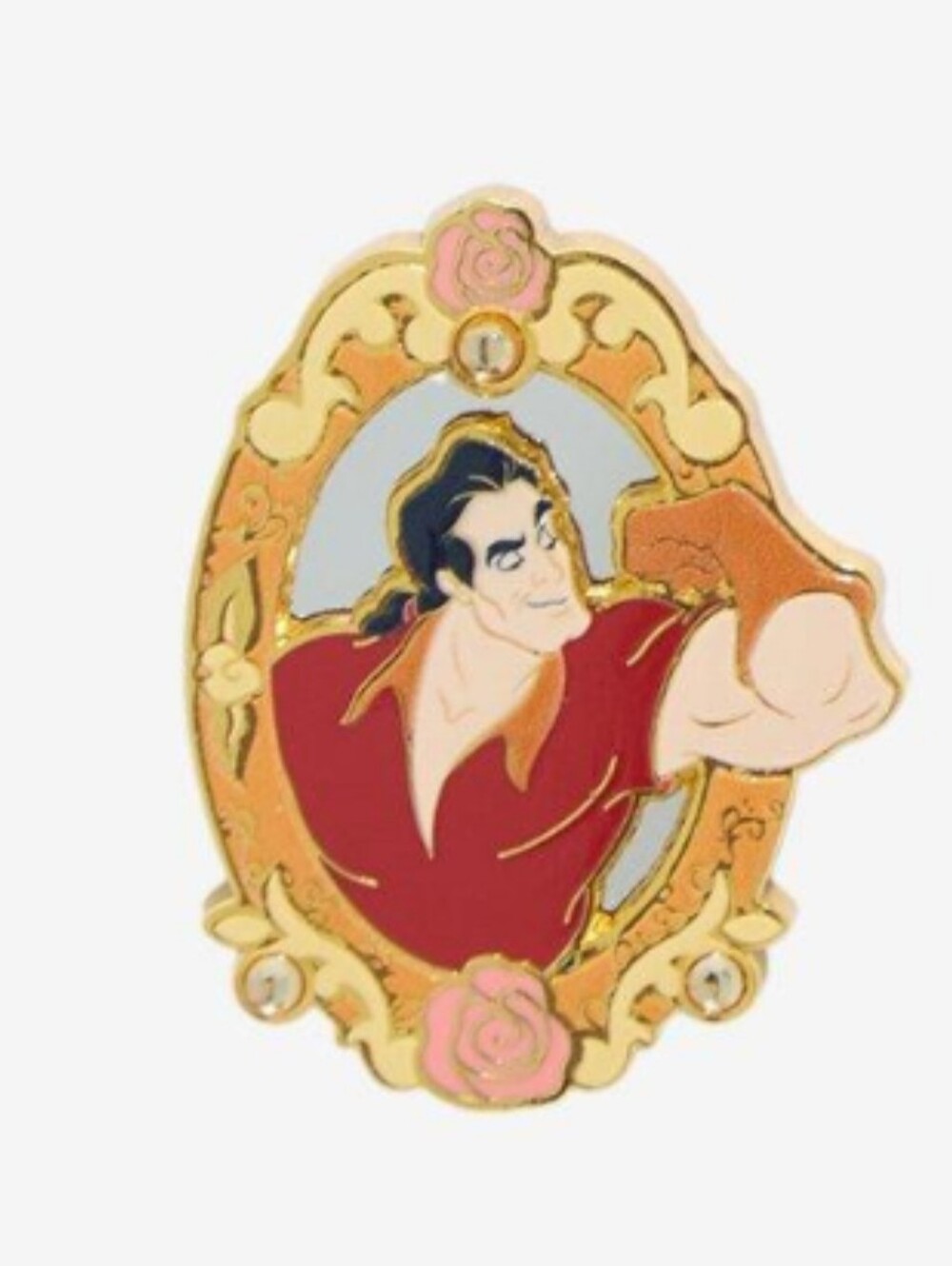 (3/$65) Disney The Beauty and The Beast Mirror Character Gaston Portrait Pin